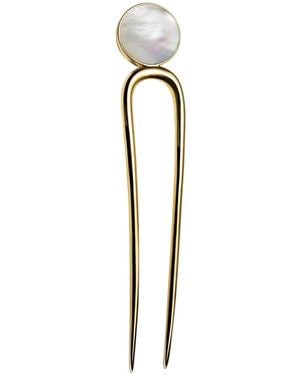 Crystalline Jewellery Pearl Hairpin - Metallic