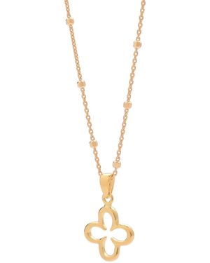 Nellou Jewellery Clover Necklace Plated Sterling - Metallic