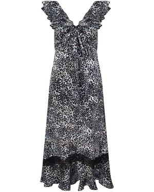 Lisa The Label Peony Bow Dress - Black
