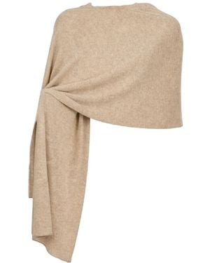 I Rocchi Cashmere Neutrals Pure Cashmere Lightweight Shawl - Natural
