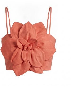 Yumi Kim Sahara Tangerine Linen Top - Pink