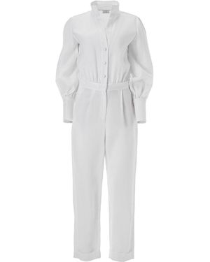 Lita Couture Summer Breeze Jumpsuit - White