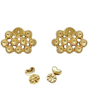 Bellatrix Detachable Ball Combo Earring Style Is Perfect To Add An Extra Design Element To Your Stud Stone Earring - Metallic