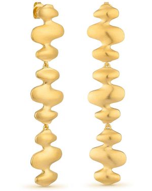 Joidart Extralong Golden Earrings Sinuara - Metallic
