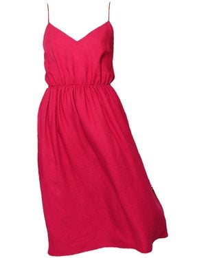 2KStyle Valeria Spaghetti-Straps Elasticated Party Midi Dress - Red