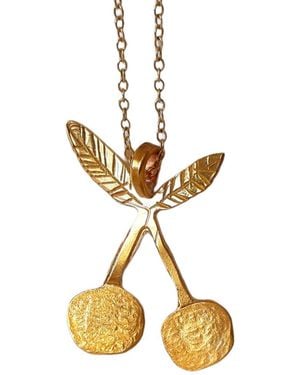 Lily Flo Jewellery Cherry Necklace - Metallic