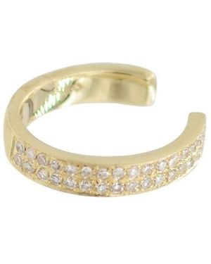 KAMARIA Double Row Diamond Ear Cuff - Metallic