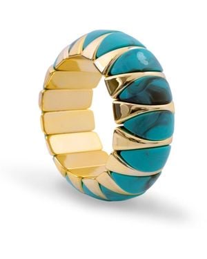 Saachi Marbled Segment Stretch Bracelet - Blue