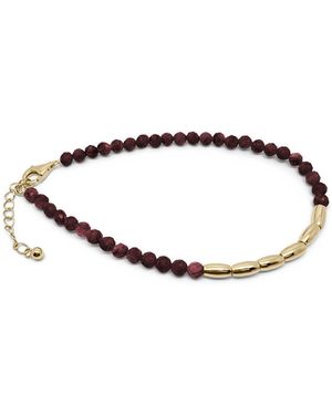 Clemence Wren Gemstone Nugget Bracelet - Metallic