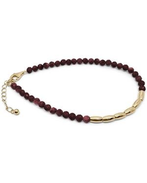 Clemence Wren Gemstone Nugget Bracelet - Metallic