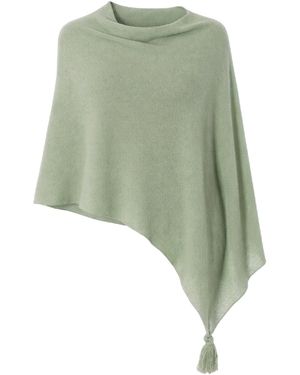 I Rocchi Cashmere Pure Cashmere Lightweight Poncho - Green