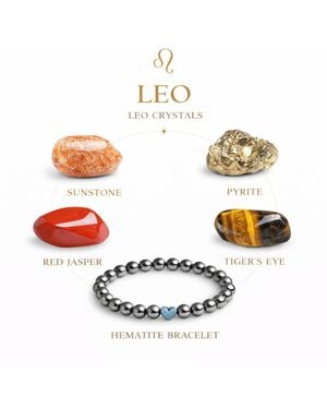 Mineralgems•Studio Leo Zodiac Crystal Box - White