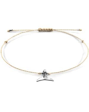 Anchor and Crew Recycled Macrame Bracelet With Whale Charm - Metallic