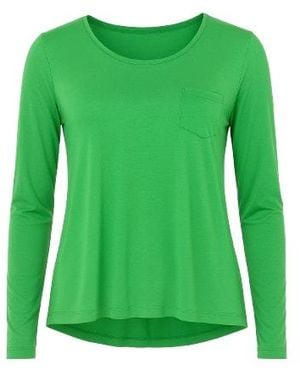 Conquista Micromodal Cashmere Blend Long Sleeve Tee - Green