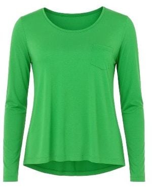 Conquista Micromodal Cashmere Blend Long Sleeve Tee - Green