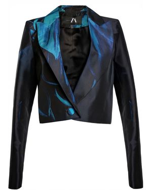 Madebyza Tranquilmaré Crop Blazer - Blue