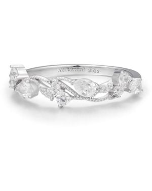 Azura Jewelry New York Lily Grace Band Vermeil - White