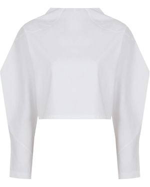 Mirimalist Angle Open Back Top - White