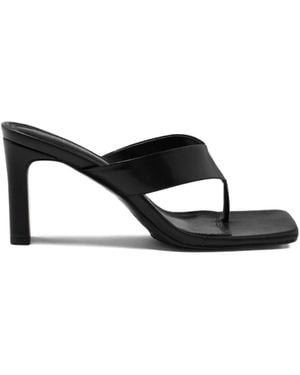 Widerry Wide Fit Thong Heels Nina Noire - Black