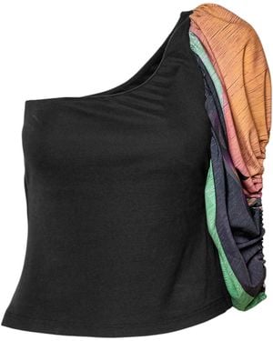 ARTISTA Ivy Shape One Shoulder Top - Black