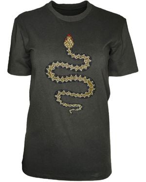 Any Old Iron Beaded Snaketacular T-Shirt - Black