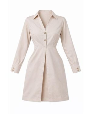 House of Gl Neutrals Champagne Quartz Mini Dress - Natural