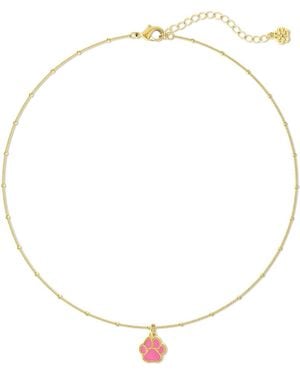 Cloud Haven Paw Print Choker Necklace - Metallic