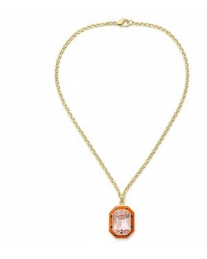 By Virgo Gemma Rosa Necklace - Brown
