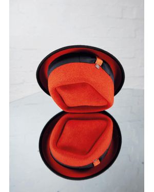 Dasmarca Hats Jackson Lava Wool Felt Porkpie Hat - Red