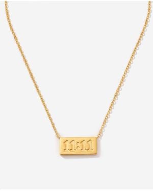 Elk & Bloom 14K 11:11 Universal Sign Pendant Necklace - Metallic
