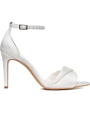 Ginissima Cleo Satin Sandals, Pointed Toe - White