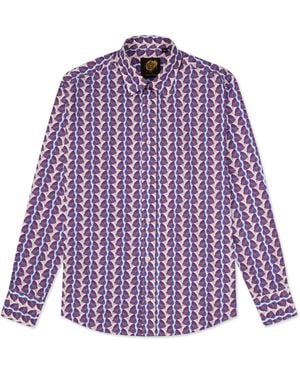 Gresham Blake Iridescent Butterfly Shirt - Purple