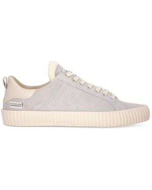 Springa | Unique Vulcanized Sneakers Italian Handmade Wavy Suede Trainers - White