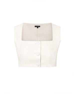 Tia Dorraine Classic Chic Bralette Top - White