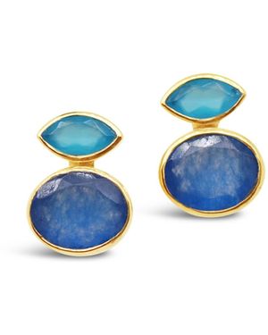 GEM BAZAAR Eyes Earrings - Blue