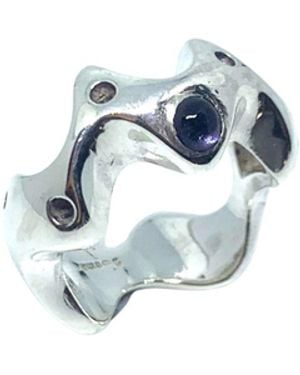 Tg-Jewellery by Tamara Gervasio Sea Slug Ring Iolite Cabochons - Blue