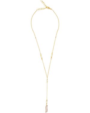Lila Rasa Lariat Necklace - White