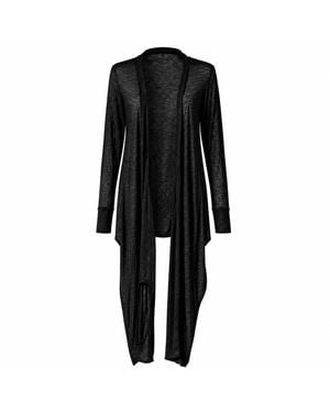Yogi8Apparel Asymmetric Cotton Lycra Jacket - Black