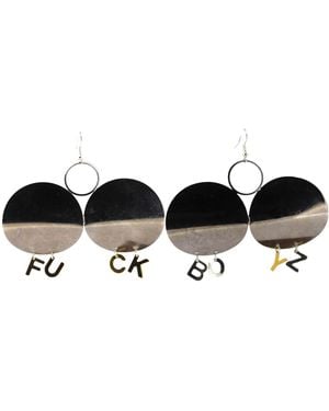Vickisarge F*Ck Boyz Earrings - Black