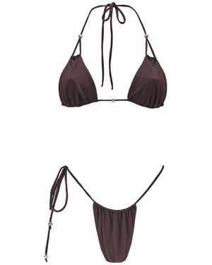 Seanay Bikini With Tahitian Pearls - Black