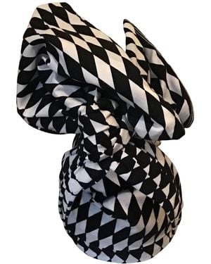 Romer Millinery Twisturban Turban & Diamond Pattern - Black