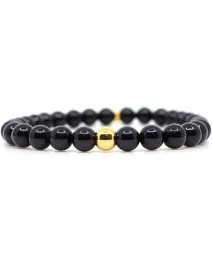 Shar Oke Spinel & 24K Pure Ball Bracelet - Black