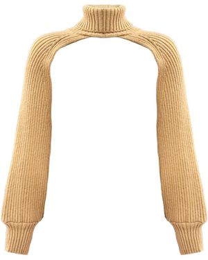 Chuks Collins Neutrals Nude Halo Knitwear Long Sleeves - White