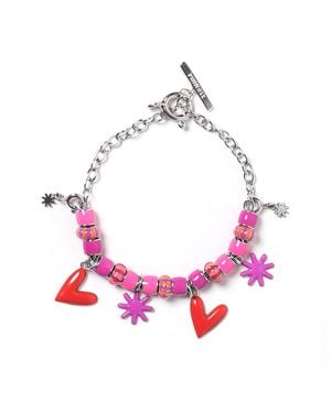 Pinnole It's All Love & Games Charm Bracelet - Pink