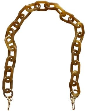 CLOSET REHAB Chain Link Short Acrylic Purse Strap - White