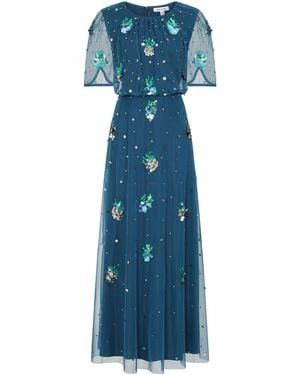 Frock and Frill Juniper Embellished Maxi Dress - Blue