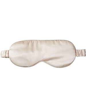 Soft Strokes Silk Neutrals Pure Mulberry Silk Eye Mask Set Of Two - Multicolor