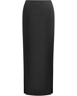Why Mary Astraea Metallic Maxi Skirt - Black
