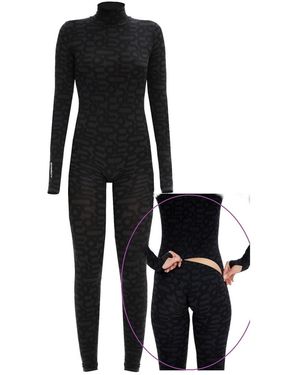 Monosuit Turtleneck Long Sleeve Full Seamless Eco Bodysuit - Black