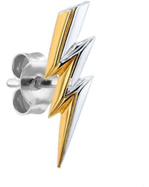True Rocks Lightning Bolt Stud Earring - Metallic
